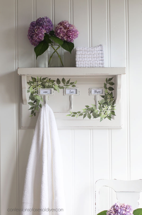 Turn a cabinet door into a shelf!