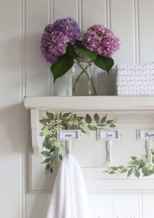 Turn a cabinet door into a shelf!