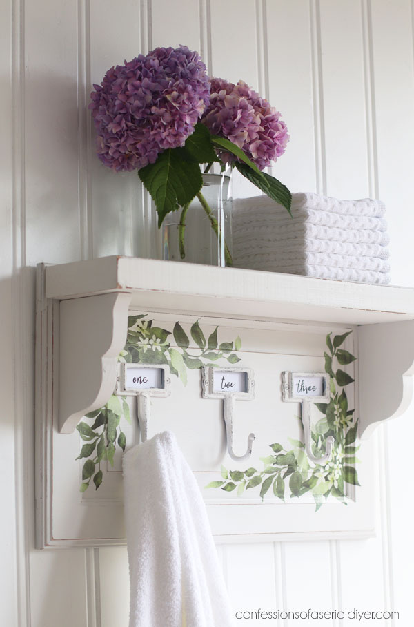 Turn a cabinet door into a shelf!