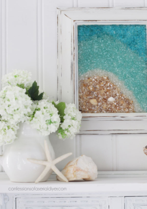Crushed Glass Epoxy Resin Art