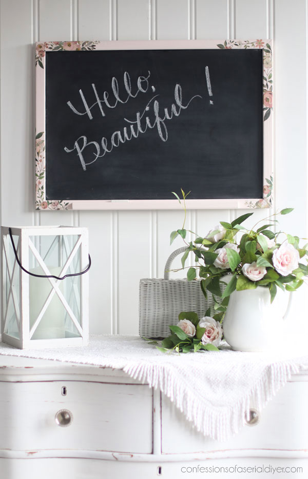 Chalkboard Makeover with Rust oleum Chalkboard Spray paint