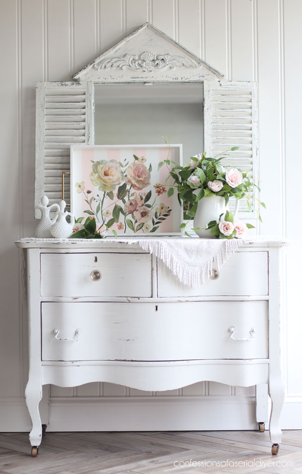 Tray makeover in PInk champagne