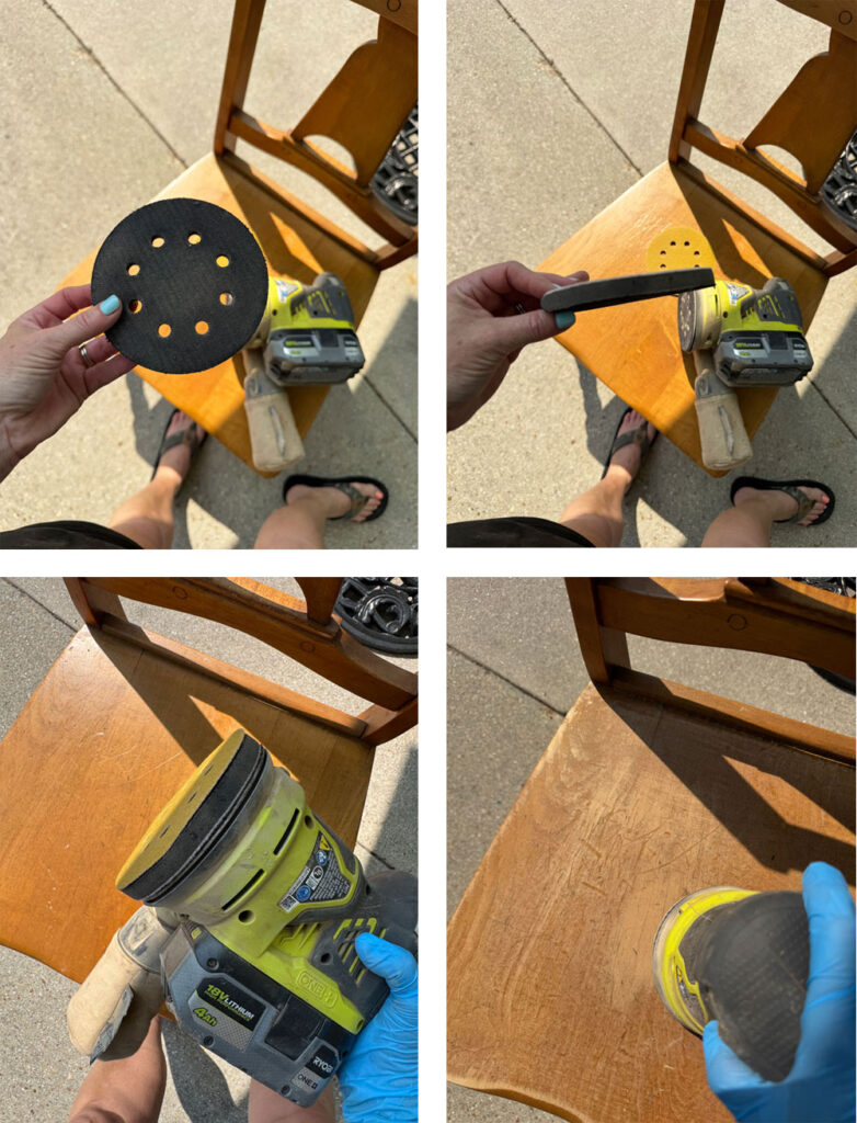 This sanding pad allows for easier sanding around curves