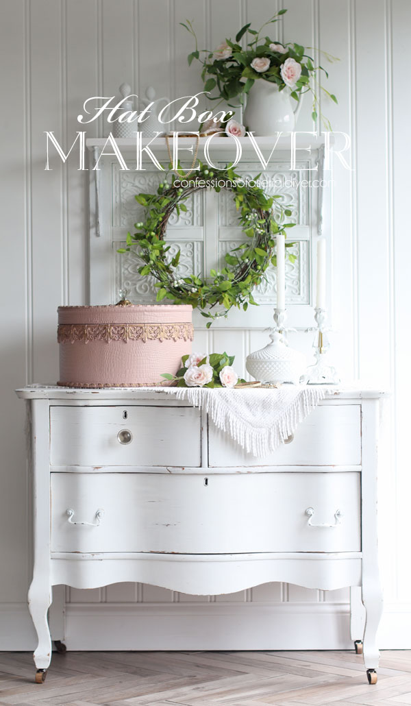 The Prettiest Hatbox Makeover in Tea Rose from Dixie Belle
