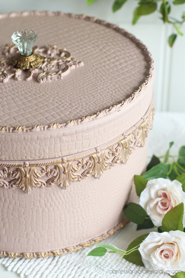 The Prettiest Hatbox Makeover in Tea Rose from Dixie Belle