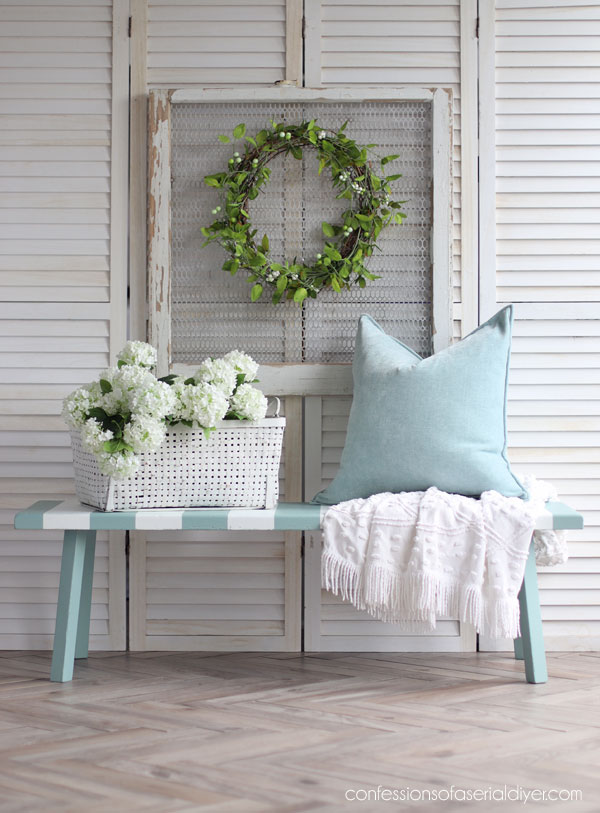 Simple painted bench anyone can do!