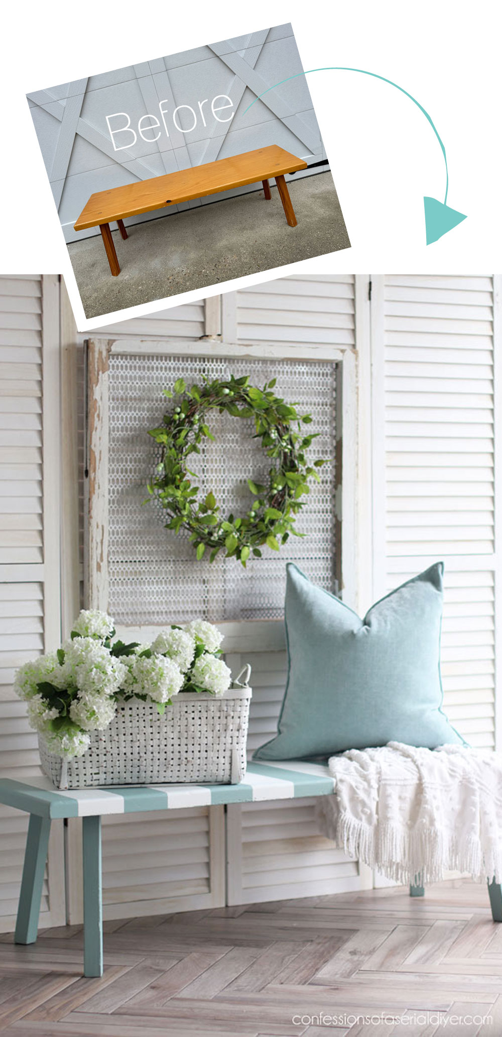 Simple painted bench anyone can do!