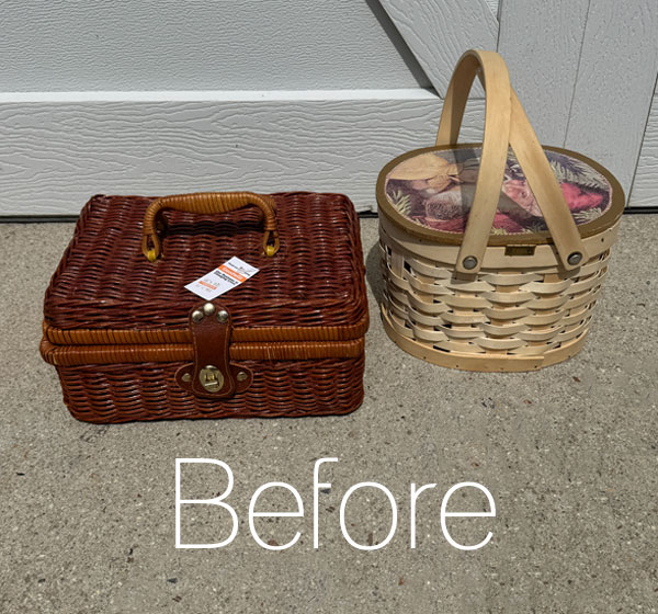 My favorite way to paint a basket!