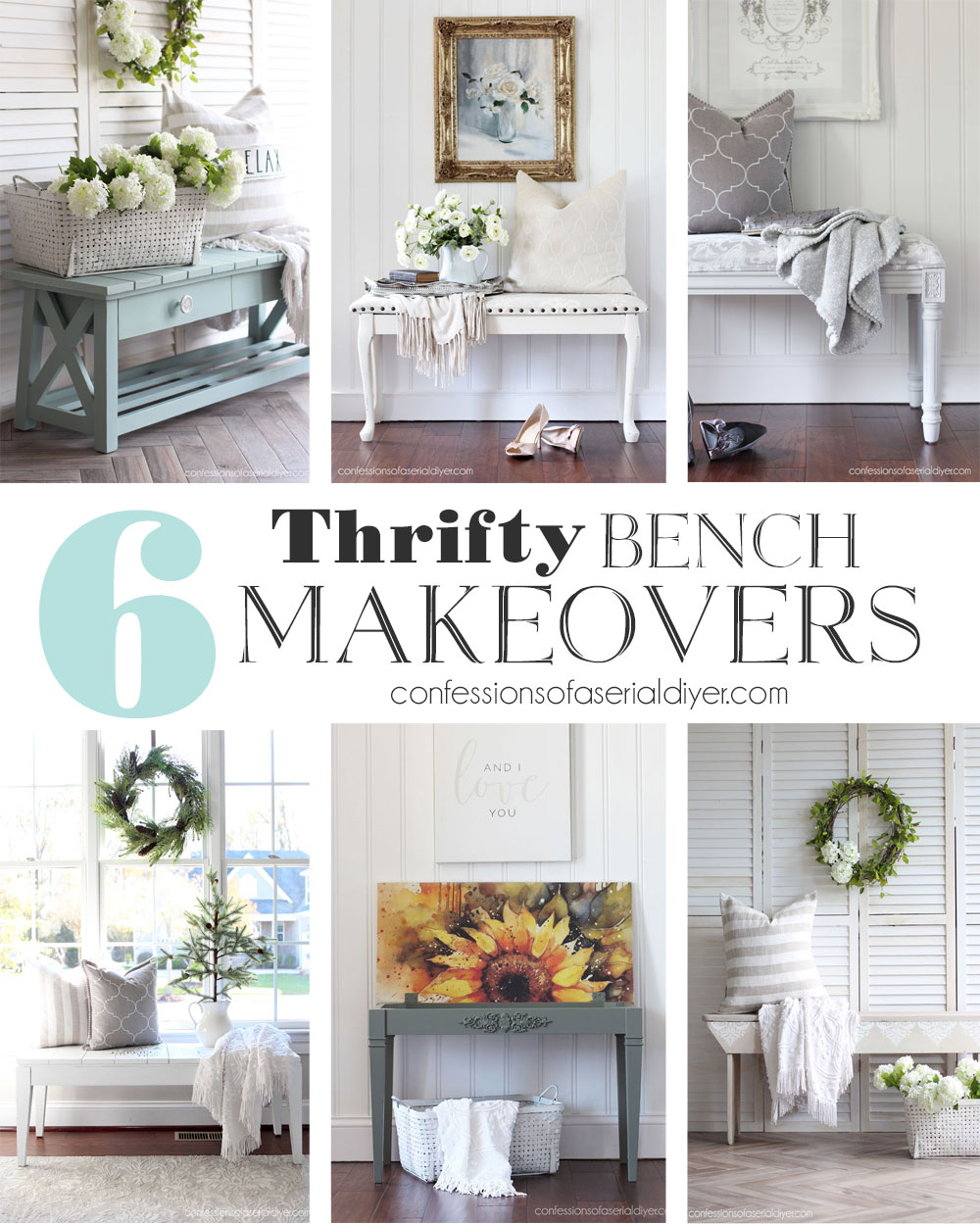 Six Amazing Thrifty Bench Makeovers