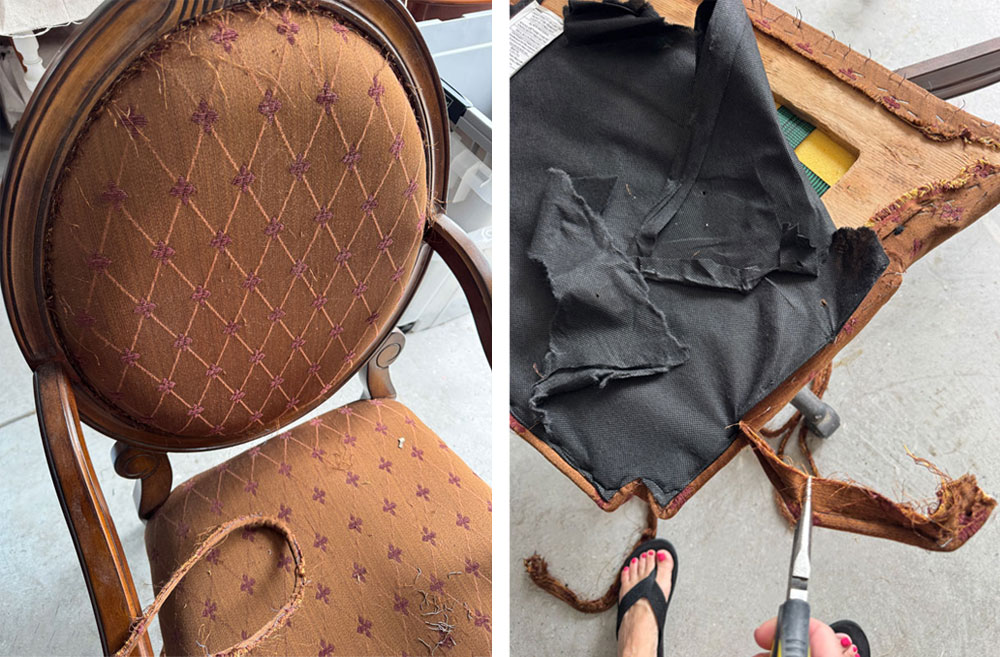 Upholstered Louis armchair makeover