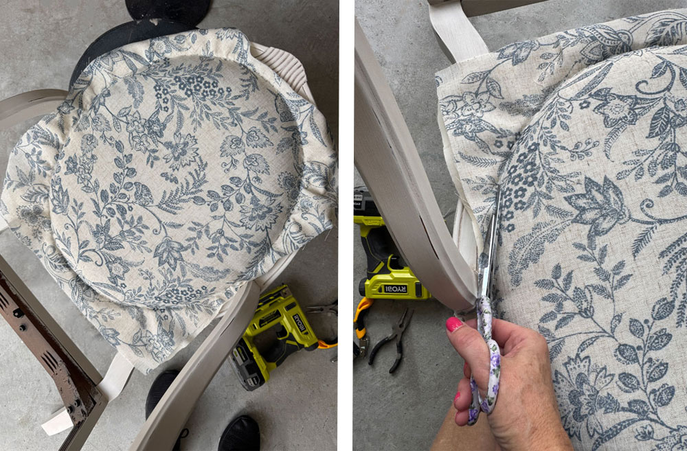 Upholstering a Louis armchair