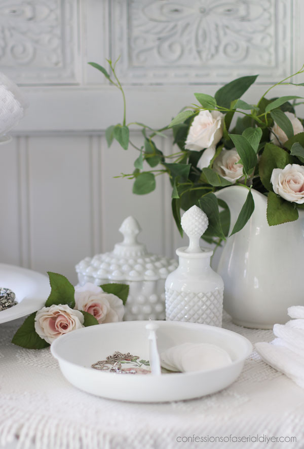 Repurpose a silver plated tray and server into a Tiered Tray