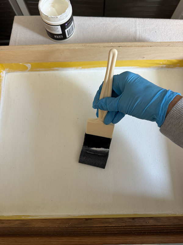 How to apply decoupage paper to a drawer