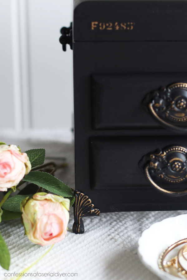Adding feet really elevate this once dated jewelry box.